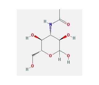 3-Acetamido-3-deoxy-D-glucose (CAS 14086-88-5) - chemical structure image