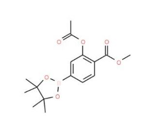 3-Acetoxy-4-methoxycarbonylphenylboronic acid, pinacol ester (CAS 1073355-18-6) - chemical structure image