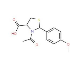 3-Acetyl-2-(4-methoxyphenyl)thiazolidine-4-carboxylic acid - chemical structure image