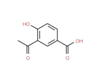 3-Acetyl-4-hydroxy-benzoic acid (CAS 16357-40-7) - chemical structure image