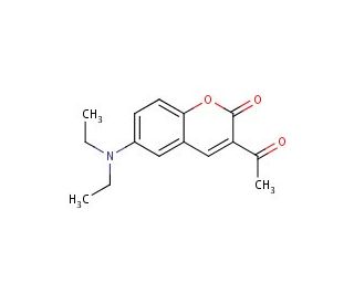 3-acetyl-6-(diethylamino)-2H-chromen-2-one - chemical structure image