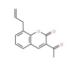 3-Acetyl-8-allyl-2H-chromen-2-one (CAS 6301-16-2) - chemical structure image