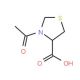 3-Acetyl-thiazolidine-4-carboxylic acid 的分子结构, CAS编号: 5025-82-1 3-Acetyl-thiazolidine-4-carboxylic acid (CAS 5025-82-1) - chemical structure image