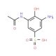 3-(Acetylamino)-5-amino-4-hydroxybenzenesulfonic acid (CAS 40306-75-0) - chemical structure image