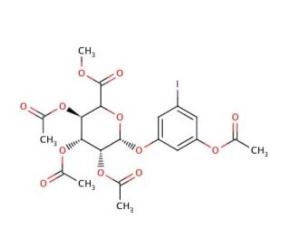 3-(Acetyloxy)-5-iodophenol-2′,3′,4′-tri-O-acetyl-β-D-glucuronide Methyl Ester (CAS 490028-21-2) - chemical structure image