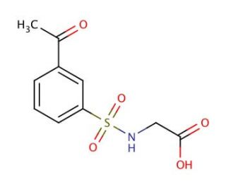 {[(3-acetylphenyl)sulfonyl]amino}acetic acid - chemical structure image
