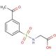 {[(3-acetylphenyl)sulfonyl]amino}acetic acid - chemical structure image