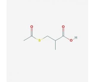 3-Acetylthio-2-methylpropanoic Acid (CAS 33325-40-5) - chemical structure image