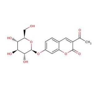 3-Acetylumbelliferyl &beta;-D-glucopyranoside (CAS 20943-16-2) - chemical structure image