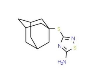 3-(Adamantan-1-ylsulfanyl)-[1,2,4]thiadiazol-5-ylamine - chemical structure image