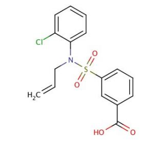 3-[Allyl-(2-chloro-phenyl)-sulfamoyl]-benzoic acid - chemical structure image