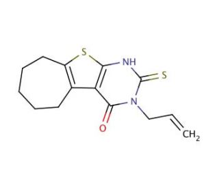 3-Allyl-2-mercapto-3,5,6,7,8,9-hexahydro-10-thia-1,3-diaza-benzo[a]azulen-4-one - chemical structure image
