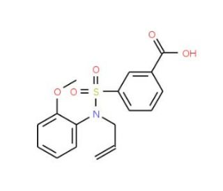 3-[Allyl-(2-methoxy-phenyl)-sulfamoyl]-benzoic acid - chemical structure image
