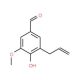 3-Allyl-4-hydroxy-5-methoxy-benzaldehyde (CAS 20240-58-8) - chemical structure image