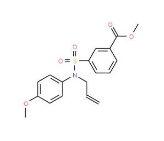 3-[Allyl-(4-methoxy-phenyl)-sulfamoyl]-benzoic acid methyl ester - chemical structure image