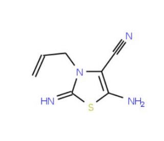 3-Allyl-5-amino-2-imino-2,3-dihydro-thiazole-4-carbonitrile - chemical structure image