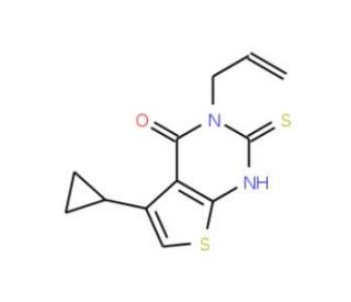 3-allyl-5-cyclopropyl-2-mercaptothieno[2,3-d]pyrimidin-4(3H)-one - chemical structure image