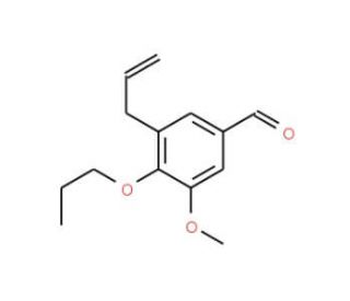 3-Allyl-5-methoxy-4-propoxy-benzaldehyde (CAS 876709-19-2) - chemical structure image