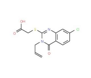 (3-Allyl-7-chloro-4-oxo-3,4-dihydro-quinazolin-2-ylsulfanyl)-acetic acid - chemical structure image