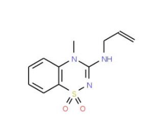 3-(Allylamino)-4-methyl-4H-1,2,4-benzothiadiazin-1,1-dioxide - chemical structure image