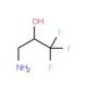 3-amino-1,1,1-trifluoropropan-2-ol (CAS 431-38-9) - chemical structure image
