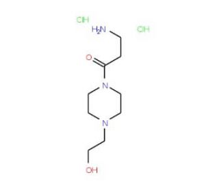3-Amino-1-[4-(2-hydroxy-ethyl)-piperazin-1-yl]-propan-1-one dihydrochloride (CAS 717904-40-0) - chemical structure image