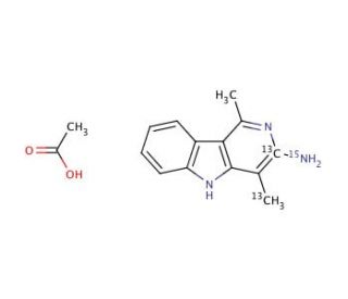 3-Amino-1,4-dimethyl-5H-pyrido[4,3-b]indole-13C2,15N Acetate - chemical structure image
