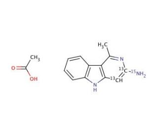 3-Amino-1-methyl-5H-pyrido[4,3-b]indole-13C2,15N Acetate (CAS 1216852-93-5) - chemical structure image