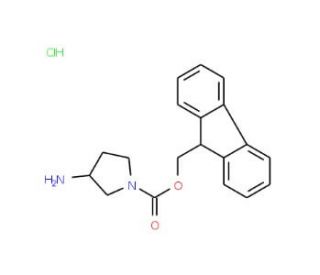 3-Amino-1-N-Fmoc-pyrrolidine hydrochloride (CAS 811841-92-6) - chemical structure image