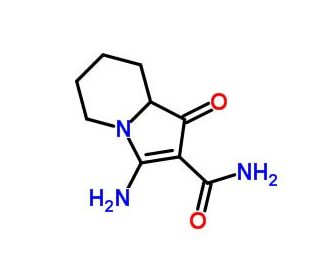 3-amino-1-oxo-1,5,6,7,8,8a-hexahydroindolizine-2-carboxamide - chemical structure image