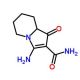 3-amino-1-oxo-1,5,6,7,8,8a-hexahydroindolizine-2-carboxamide - chemical structure image