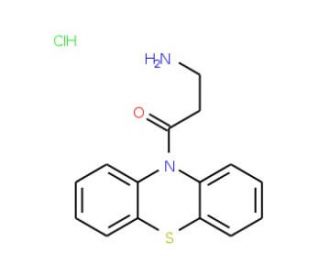 3-Amino-1-phenothiazin-10-yl-propan-1-one hydrochloride (CAS 14359-62-7) - chemical structure image