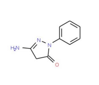 3-Amino-1-phenyl-2-pyrazolin-5-one (CAS 4149-06-8) - chemical structure image