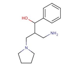 3-amino-1-phenyl-2-(pyrrolidin-1-ylmethyl)propan-1-ol - chemical structure image