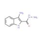 3-Amino-1H-indole-2-carbohydrazide (CAS 110963-29-6) - chemical structure image