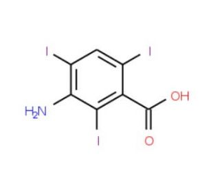 3-Amino-2,4,6-triiodobenzoic acid (CAS 3119-15-1) - chemical structure image