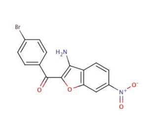 3-Amino-2-(4-bromobenzoyl)-6-nitrobenzofuran (CAS 351003-26-4) - chemical structure image