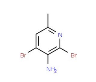 3-Amino-2,4-dibromo-6-picoline (CAS 706789-26-6) - chemical structure image