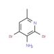3-Amino-2,4-dibromo-6-picoline (CAS 706789-26-6) - chemical structure image