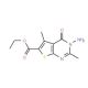 3-Amino-2,5-dimethyl-4-oxo-3,4-dihydro-thieno[2,3-d]pyrimidine-6-carboxylic acid ethyl ester - chemical structure image