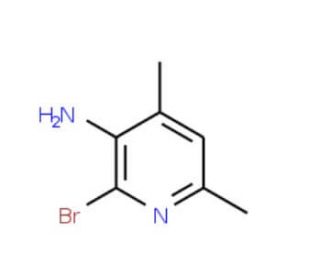 3-Amino-2-bromo-4,6-dimethylpyridine (CAS 104829-98-3) - chemical structure image