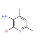 3-Amino-2-bromo-4,6-dimethylpyridine (CAS 104829-98-3) - chemical structure image