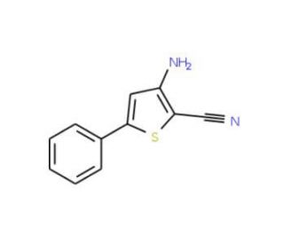 3-Amino-2-cyano-5-phenylthiophene (CAS 83060-72-4) - chemical structure image