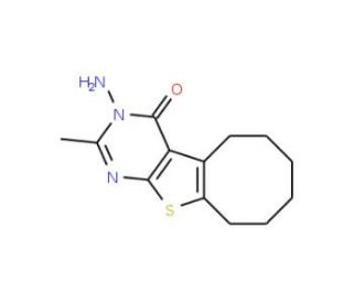 3-Amino-2-methyl-5,6,7,8,9,10-hexahydrocycloocta-[4,5]thieno[2,3-d]pyrimidin-4(3H)-one - chemical structure image