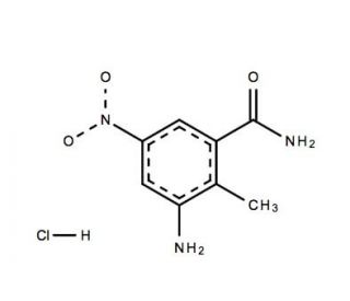 3-Amino-2-methyl-5-nitrobenzamide hydrochloride (CAS 3572-44-9) - chemical structure image