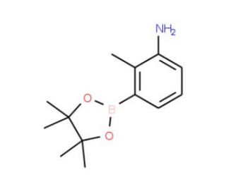 3-Amino-2-methylphenylboronic acid, pinacol ester (CAS 882678-96-8) - chemical structure image