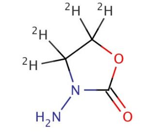 3-Amino-2-oxazolidinone-d4 (CAS 1188331-23-8) - chemical structure image