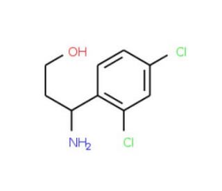3-Amino-3-(2,4-dichloro-phenyl)-propan-1-ol (CAS 787615-23-0) - chemical structure image