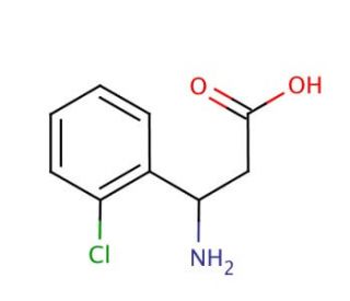3-Amino-3-(2-chlorophenyl)propionic acid (CAS 68208-20-8) - chemical structure image
