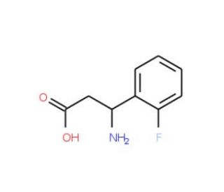 3-Amino-3-(2-fluorophenyl)propanoic acid (CAS 117391-49-8) - chemical structure image